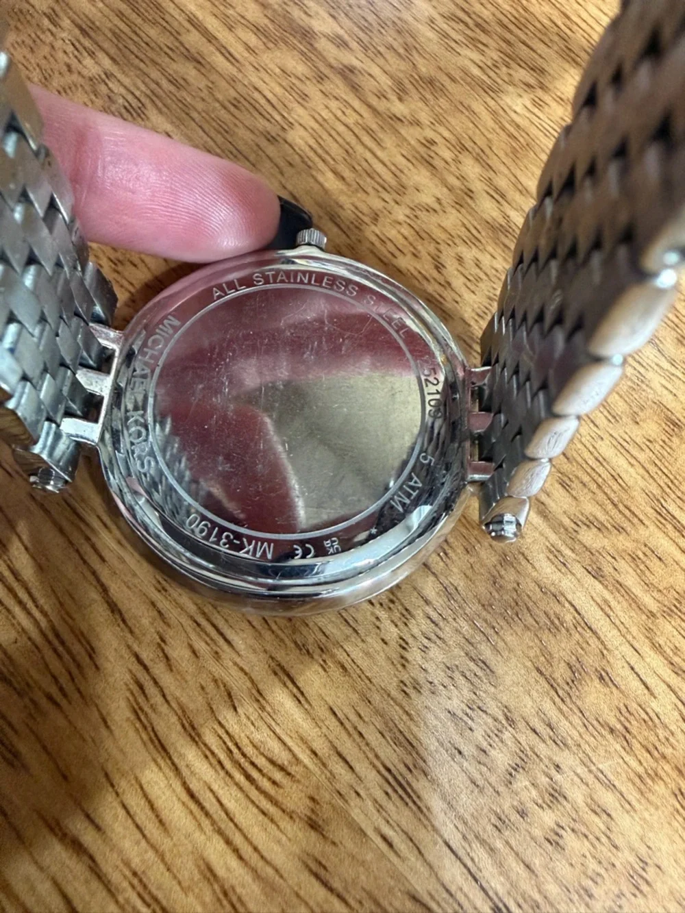 Michael Kors Silver Tone Crystal Bezel Bracelet Watch - Picture 3 of 5